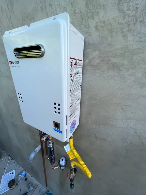 Tankless water heater installation for Oakwood Farms homes